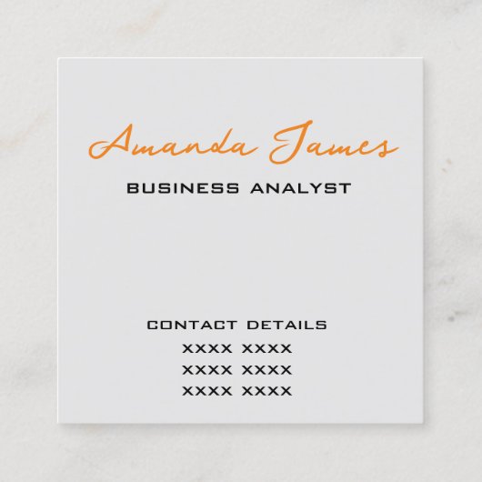 australisches Geldmuster Quadratische Visitenkarte (Rückseite)