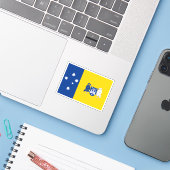 Australisches Hauptstadt Aufkleber (Laptop mit iPhone)