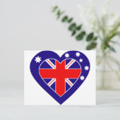 australisches Herz Postkarte (Stehend Vorderseite)