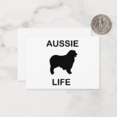 australisches Hirtenleben Mitteilungskarte (Vorderseite/Rückseite Beispiel)