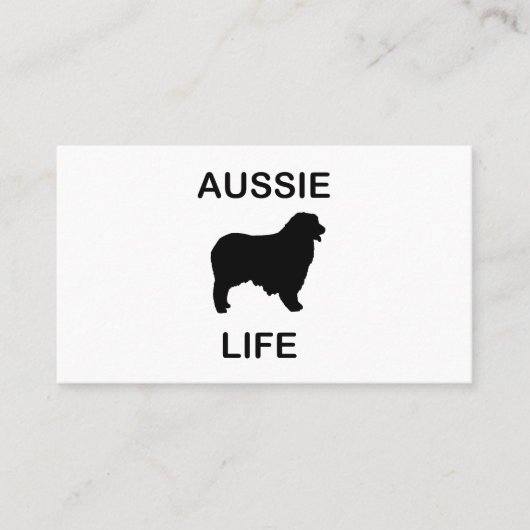 australisches Hirtenleben Visitenkarte (Vorderseite)