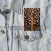 Australisches Holz: 3D Warah Tree Wood Print, Button (Insitu)