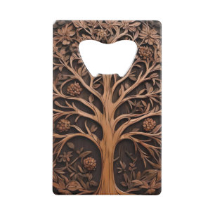 Australisches Holz: 3D Warah Tree Wood Print, Geldbeutel Flaschenöffner