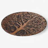 Australisches Holz: 3D Warah Tree Wood Print, Pappteller (Schrägansicht)