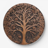 Australisches Holz: 3D Warah Tree Wood Print, Pappteller (Vorderseite)