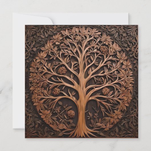 Australisches Holz: 3D Warah Tree Wood Print, Save The Date (Vorderseite)
