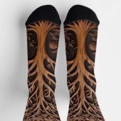 Australisches Holz: 3D Warah Tree Wood Print, Socken (Oben)