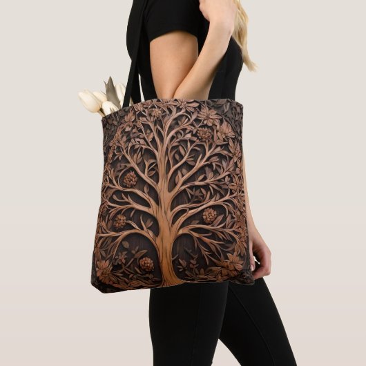 Australisches Holz: 3D Warah Tree Wood Print, Tasche (Von Nahem)