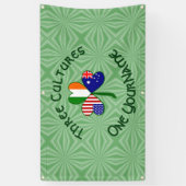 Australisches irisches Kleeblatt Personalisiert Banner (Vertikal)