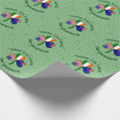 Australisches irisches Kleeblatt Personalisiert Geschenkpapier (Ecke)