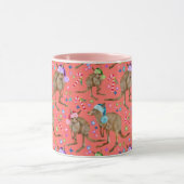 Australisches Kangaroo Weihnachtsrosa Tasse (Zentrum)