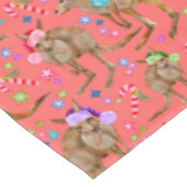 Australisches Kangaroo Weihnachtsrosa Tischdecke (Schrägansicht)