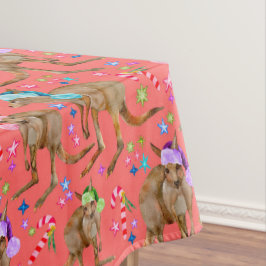 Australisches Kangaroo Weihnachtsrosa Tischdecke