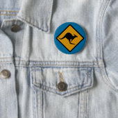 Australisches Känguru-Übergangszeichen Button (Beispiel)