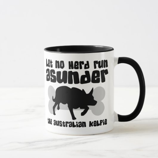 Australisches Kelpie-In Herden leben Tasse (Rechts)