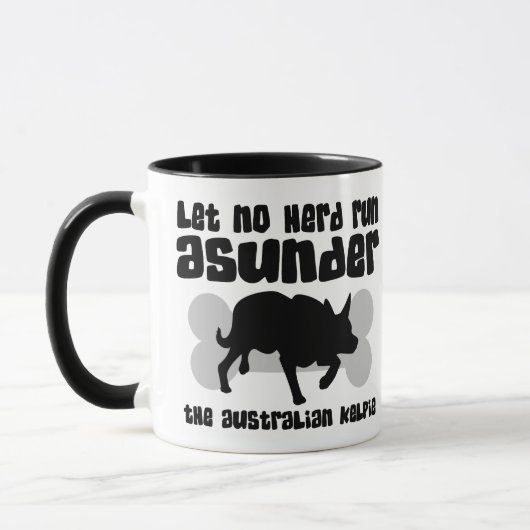 Australisches Kelpie-In Herden leben Tasse (Links)