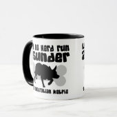 Australisches Kelpie-In Herden leben Tasse (Vorderseite Links)