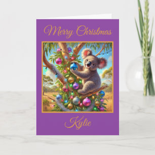 Australisches Koala-Weihnachten Feiertagskarte