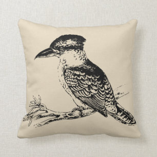 Australisches Kookaburra Beige Kissen