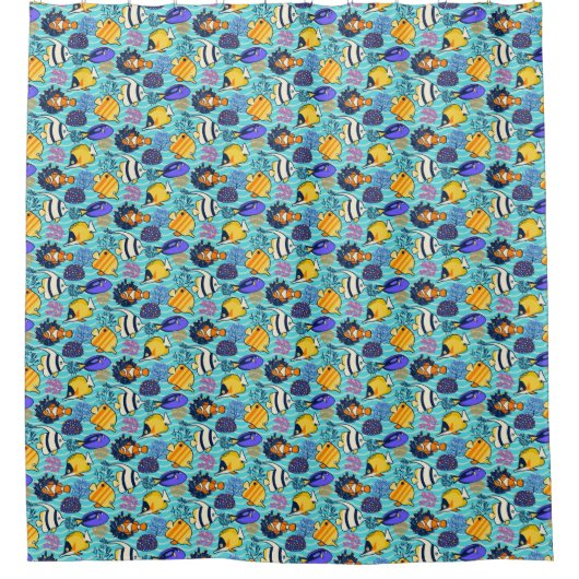 Australisches Korallenriff Duschvorhang (Vorderseite)