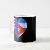 Australisches kubanisches Flaggenherz Kaffeetasse (Vorderseite Links)