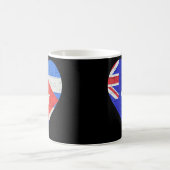 Australisches kubanisches Flaggenherz Kaffeetasse (Mittel)