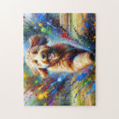 Australisches Labradoodle Dog Portrait Akryllische Puzzle (Vertikal)