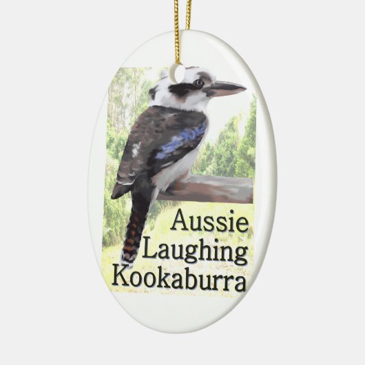 Australisches lachendes Kookaburra Keramik Ornament (Links)