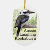 Australisches lachendes Kookaburra Keramik Ornament (Vorne)