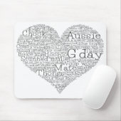 Australisches Lang-Herz Mousepad (Mit Mouse)