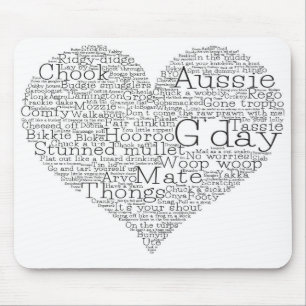 Australisches Lang-Herz Mousepad