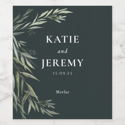 Australisches Native Gum Leaf Weinetikett (Einzelnes Label)