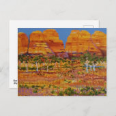 Australisches Outback mit Wildblumen Postkarte (Vorne/Hinten)