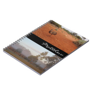 Australisches Outback Notebook mit Namen Notizblock