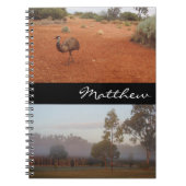 Australisches Outback Notebook mit Namen Notizblock (Vorderseite)