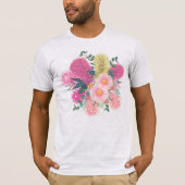 Australisches Outback Rosa und Gelb Blüten T-Shirt (Vorderseite)