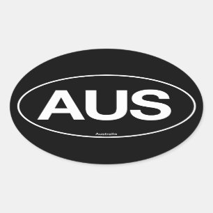 Australisches Oval Ovaler Aufkleber