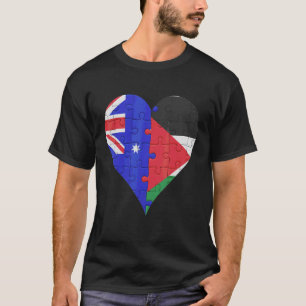 Australisches palästinensisches Flaggenherz T-Shirt