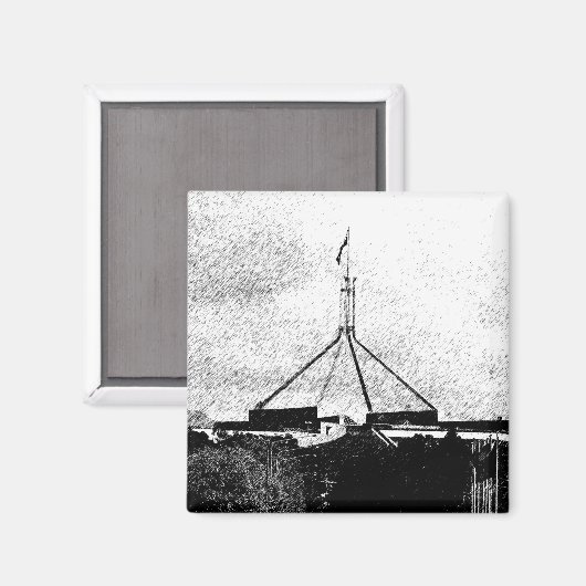 Australisches Parlament - Canberra Magnet (Vorderseite/Rückseite)