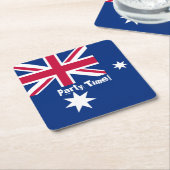 Australisches Party Time Rechteckiger Pappuntersetzer (angewinkelt)