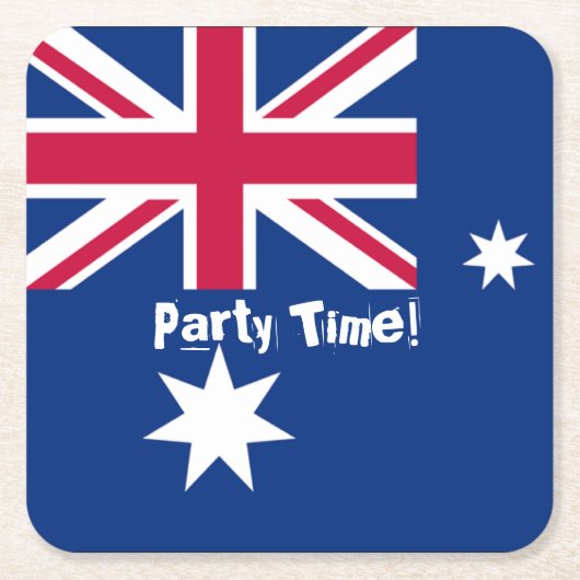 Australisches Party Time Rechteckiger Pappuntersetzer (Vorderseite)