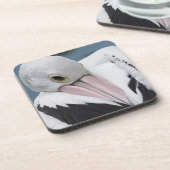 Australisches Pelikan nah Untersetzer (Linke Seite)