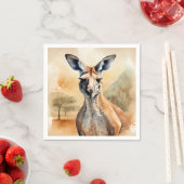 Australisches Portrait Kangaroo Serviette (Beispiel)