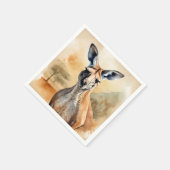 Australisches Portrait Kangaroo Serviette (Ecke)