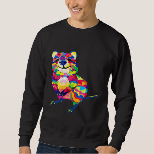 Australisches Quokka Marsupial Geometric Happy Ani Sweatshirt