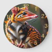 Australisches Quoll, Wall Clock Große Wanduhr (Vorderseite)