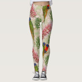 Australisches Regenbogen Lorikeet Muster Leggings (Vorderseite)