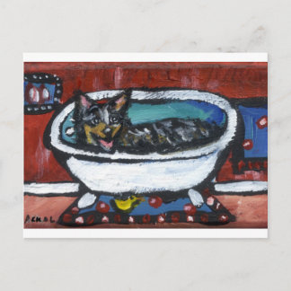 Australisches Rind-Dog-Bad Postkarte
