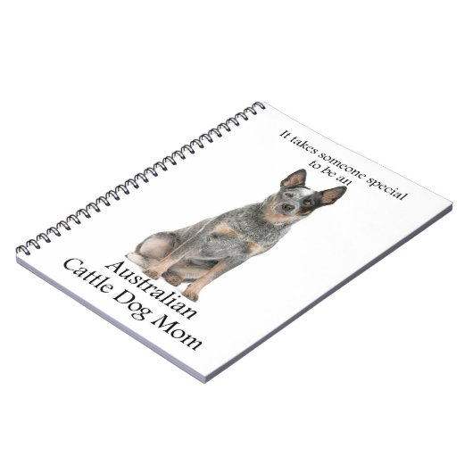 Australisches Rind Dog Mama Notebook Notizblock (Linke Seite)