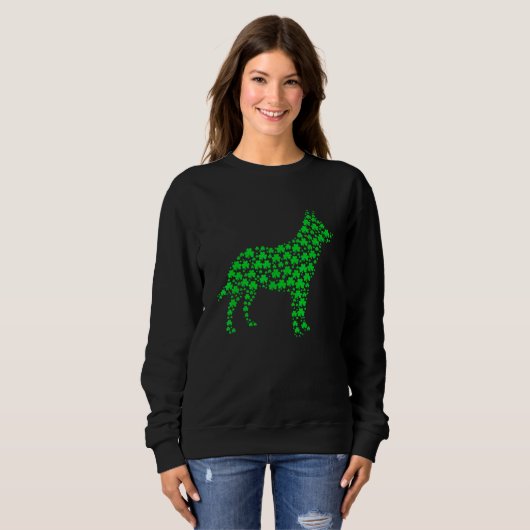 Australisches Rinderhund Kleeblatt St Patrick S Da Sweatshirt (Vorne ganz)